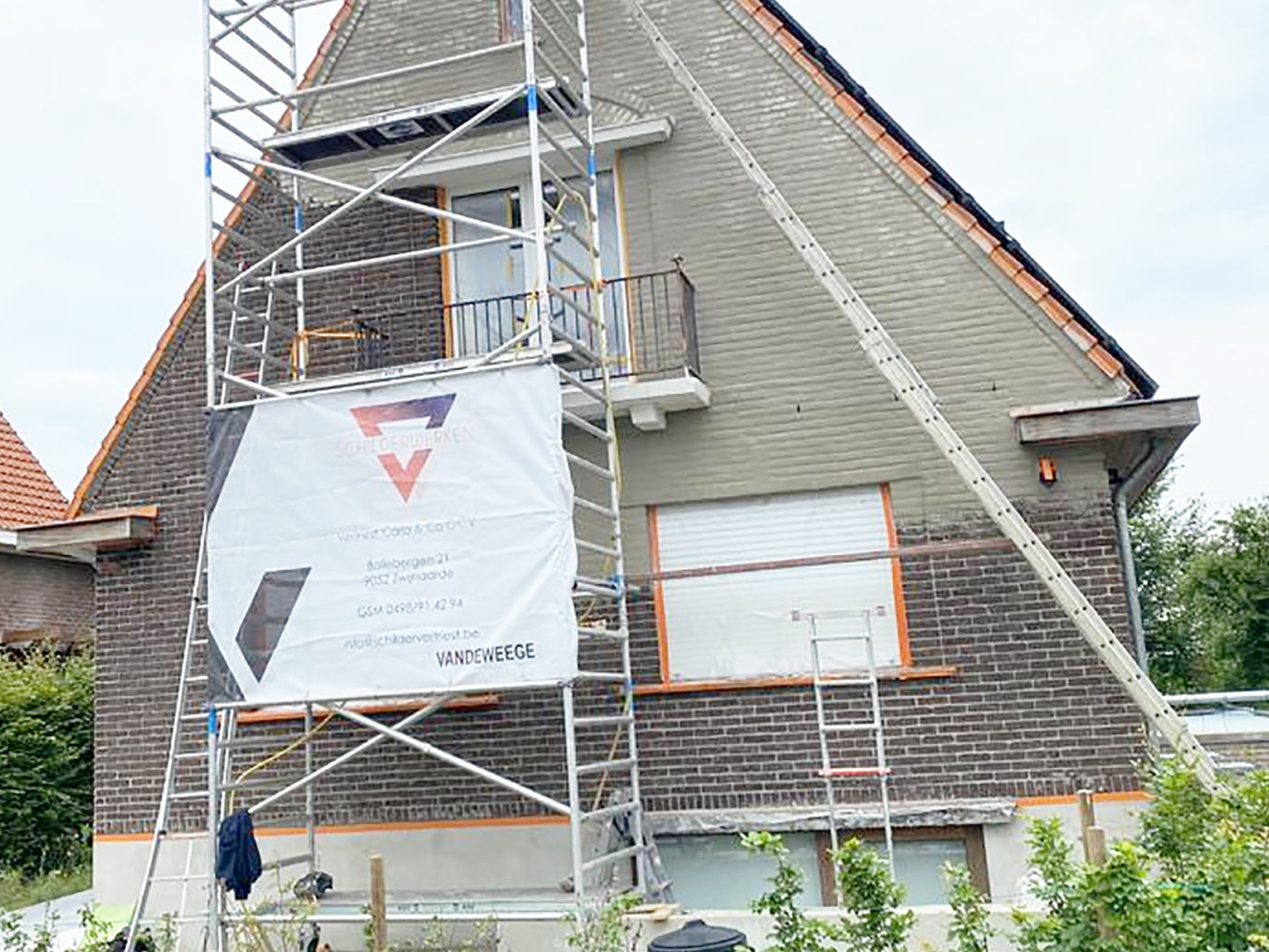 Gevel voor het kaleien